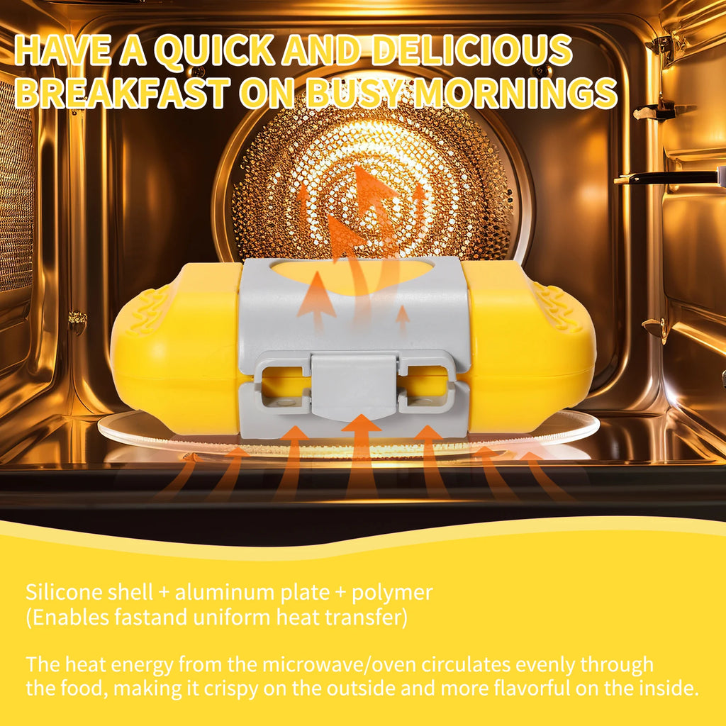 Microwave sandwich breakfast machine, compact design, can make sandwiches, breakfast toast, hot dogs - including recipe books