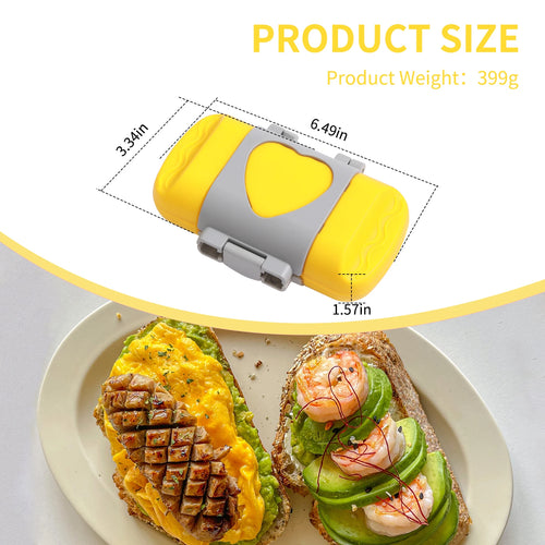 Microwave sandwich breakfast machine, compact design, can make sandwiches, breakfast toast, hot dogs - including recipe books