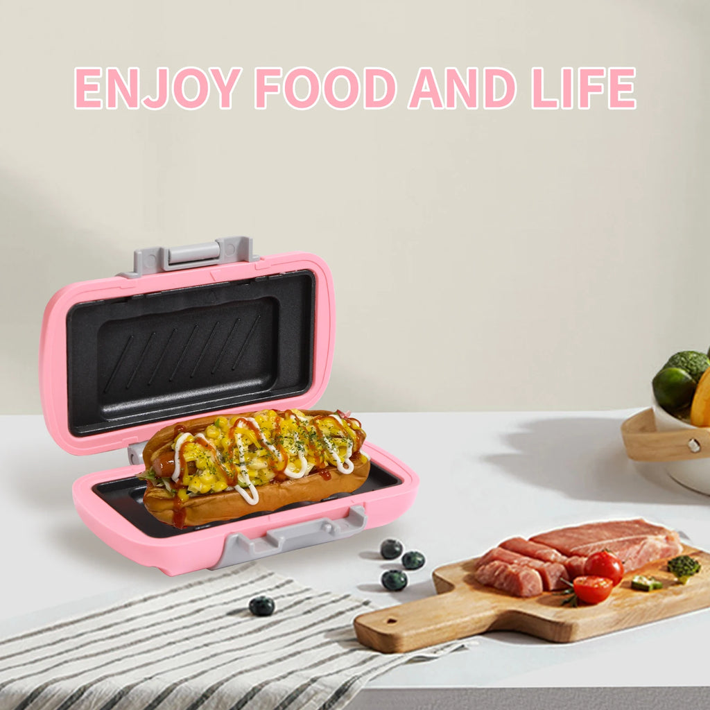 Microwave sandwich breakfast machine, compact design, can make sandwiches, breakfast toast, hot dogs - including recipe books