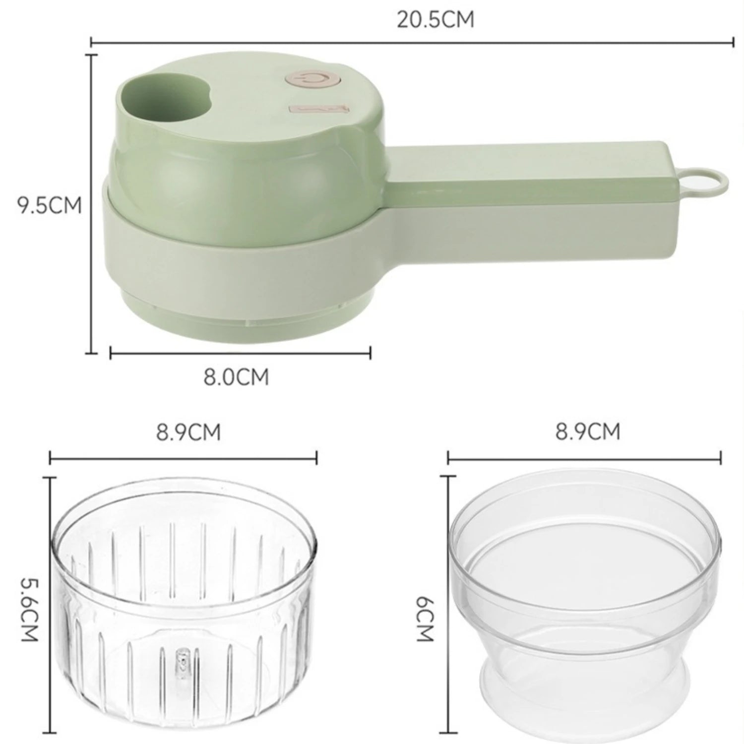 4-in-1 Electric Vegetable Cutter & Mini Food Processor