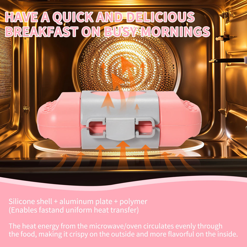 Microwave sandwich breakfast machine, compact design, can make sandwiches, breakfast toast, hot dogs - including recipe books