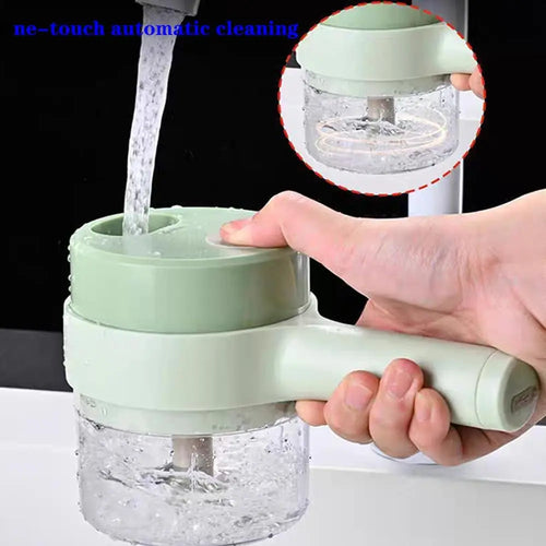 4-in-1 Electric Vegetable Cutter & Mini Food Processor