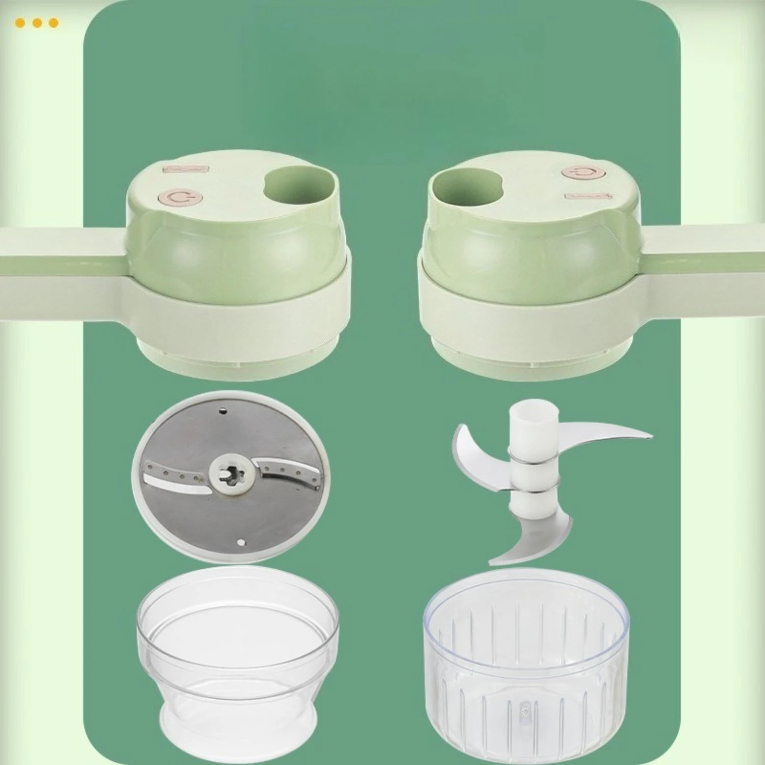 4-in-1 Electric Vegetable Cutter & Mini Food Processor