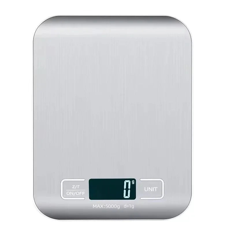 Digital Kitchen Scale with LED Display 5kg/1g Stainless Steel Electronic Weighing for Food Jewelry Snacks Baking Home Tools