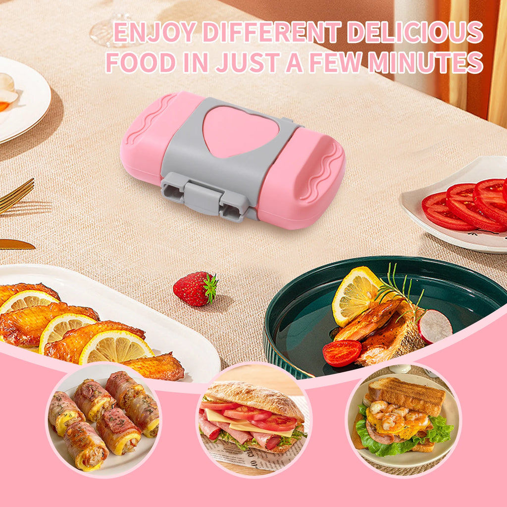 Microwave sandwich breakfast machine, compact design, can make sandwiches, breakfast toast, hot dogs - including recipe books