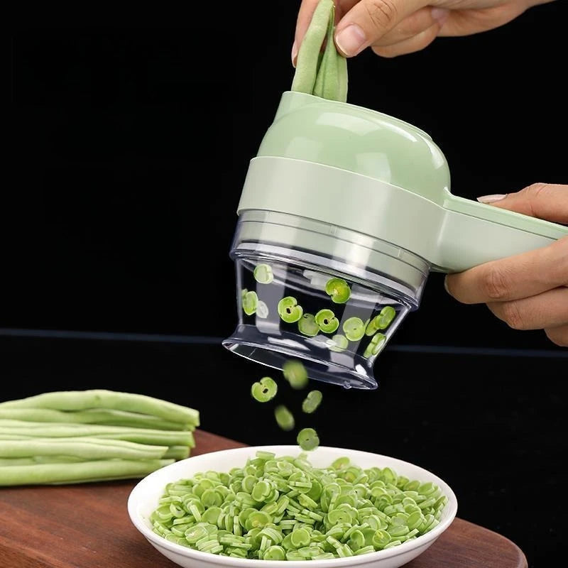 4-in-1 Electric Vegetable Cutter & Mini Food Processor